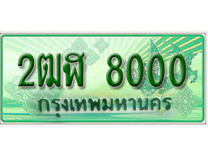 2.เลขทะเบียน 8000 รถกระบะ 2 ประตู (ตอนเดียว) เลขประมูล – 2ฒฬ 8000